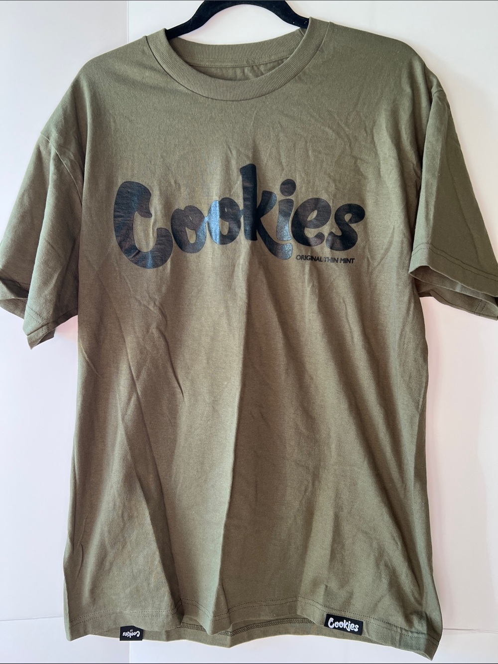 Cookies Men’s Short Sleeve Logo Tee in Olive Green